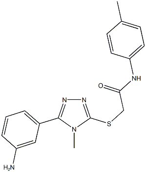 2-{[5-(3-aminophenyl)-4-methyl-4H-1,2,4-triazol-3-yl]sulfanyl}-N-(4-methylphenyl)acetamide Struktur