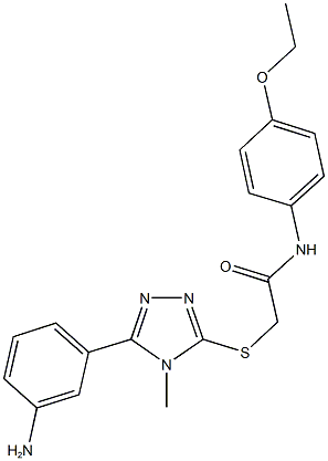 2-{[5-(3-aminophenyl)-4-methyl-4H-1,2,4-triazol-3-yl]sulfanyl}-N-(4-ethoxyphenyl)acetamide Struktur