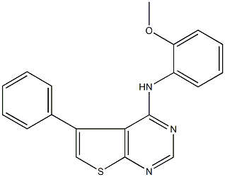 N-(2-methoxyphenyl)-N-(5-phenylthieno[2,3-d]pyrimidin-4-yl)amine Struktur