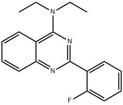 N,N-diethyl-N-[2-(2-fluorophenyl)-4-quinazolinyl]amine Struktur