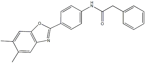 N-[4-(5,6-dimethyl-1,3-benzoxazol-2-yl)phenyl]-2-phenylacetamide Struktur