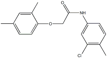 N-(3-chloro-4-methylphenyl)-2-(2,4-dimethylphenoxy)acetamide Struktur