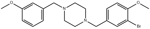 1-(3-bromo-4-methoxybenzyl)-4-(3-methoxybenzyl)piperazine Struktur