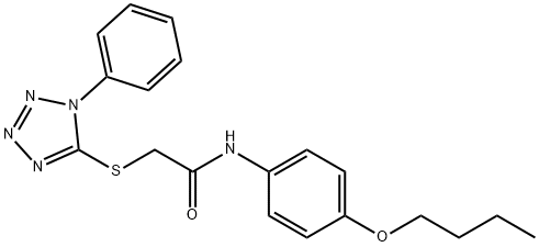 N-(4-butoxyphenyl)-2-[(1-phenyl-1H-tetraazol-5-yl)sulfanyl]acetamide Struktur