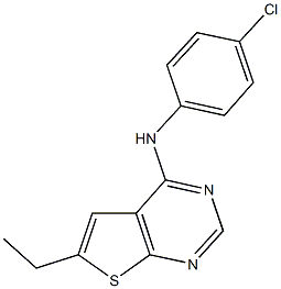 N-(4-chlorophenyl)-N-(6-ethylthieno[2,3-d]pyrimidin-4-yl)amine Struktur