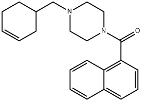 1-(3-cyclohexen-1-ylmethyl)-4-(1-naphthoyl)piperazine Struktur