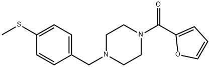 4-{[4-(2-furoyl)-1-piperazinyl]methyl}phenyl methyl sulfide Struktur