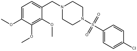 1-[(4-chlorophenyl)sulfonyl]-4-(2,3,4-trimethoxybenzyl)piperazine Struktur