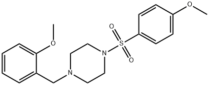 1-(2-methoxybenzyl)-4-[(4-methoxyphenyl)sulfonyl]piperazine Struktur