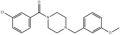 1-(3-chlorobenzoyl)-4-(3-methoxybenzyl)piperazine Struktur