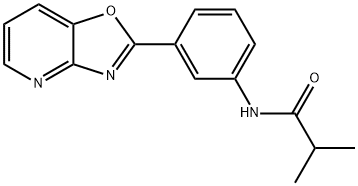 2-methyl-N-(3-[1,3]oxazolo[4,5-b]pyridin-2-ylphenyl)propanamide Struktur