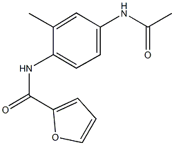 N-[4-(acetylamino)-2-methylphenyl]-2-furamide Struktur