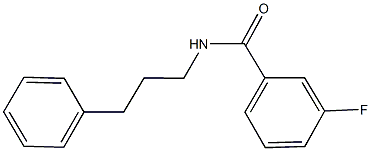 3-fluoro-N-(3-phenylpropyl)benzamide Struktur