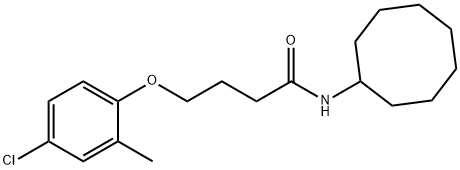 4-(4-chloro-2-methylphenoxy)-N-cyclooctylbutanamide Struktur