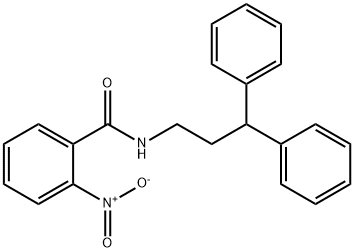 N-(3,3-diphenylpropyl)-2-nitrobenzamide Struktur