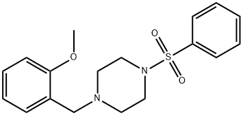 1-(2-methoxybenzyl)-4-(phenylsulfonyl)piperazine Struktur