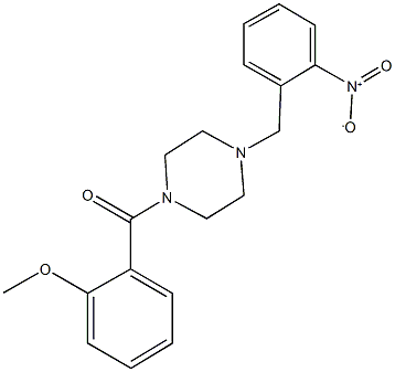 1-{2-nitrobenzyl}-4-(2-methoxybenzoyl)piperazine Struktur