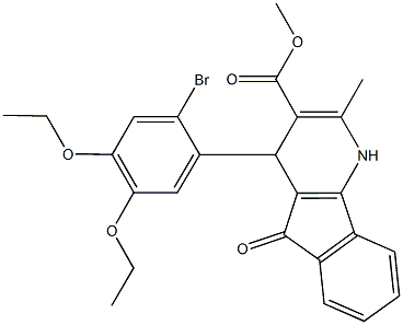 methyl 4-(2-bromo-4,5-diethoxyphenyl)-2-methyl-5-oxo-4,5-dihydro-1H-indeno[1,2-b]pyridine-3-carboxylate Struktur