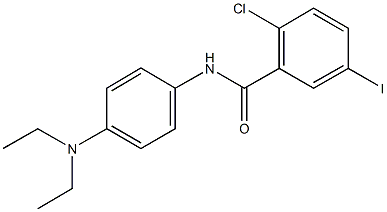 2-chloro-N-[4-(diethylamino)phenyl]-5-iodobenzamide Struktur