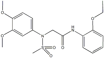 2-[3,4-dimethoxy(methylsulfonyl)anilino]-N-(2-ethoxyphenyl)acetamide Struktur