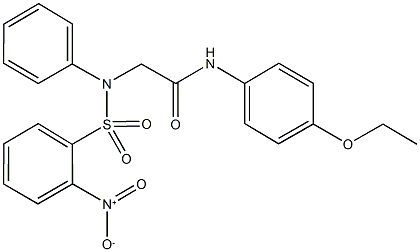 N-(4-ethoxyphenyl)-2-[({2-nitrophenyl}sulfonyl)anilino]acetamide Struktur