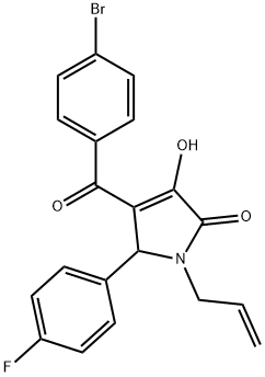 1-allyl-4-(4-bromobenzoyl)-5-(4-fluorophenyl)-3-hydroxy-1,5-dihydro-2H-pyrrol-2-one Struktur