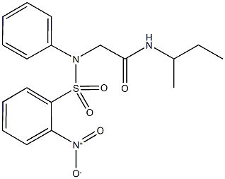 N-(sec-butyl)-2-[({2-nitrophenyl}sulfonyl)anilino]acetamide Struktur