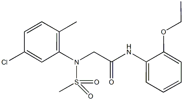 2-[5-chloro-2-methyl(methylsulfonyl)anilino]-N-(2-ethoxyphenyl)acetamide Struktur