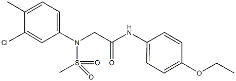 2-[3-chloro-4-methyl(methylsulfonyl)anilino]-N-(4-ethoxyphenyl)acetamide Struktur