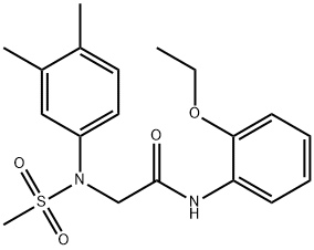 2-[3,4-dimethyl(methylsulfonyl)anilino]-N-(2-ethoxyphenyl)acetamide Struktur