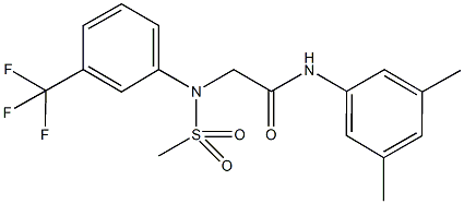 N-(3,5-dimethylphenyl)-2-[(methylsulfonyl)-3-(trifluoromethyl)anilino]acetamide Struktur