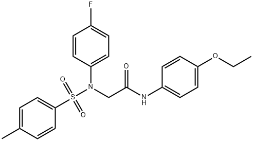 N-(4-ethoxyphenyl)-2-{4-fluoro[(4-methylphenyl)sulfonyl]anilino}acetamide Struktur