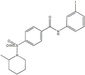 N-(3-iodophenyl)-4-[(2-methylpiperidin-1-yl)sulfonyl]benzamide Struktur