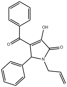 1-allyl-4-benzoyl-3-hydroxy-5-phenyl-1,5-dihydro-2H-pyrrol-2-one Struktur