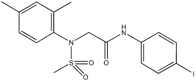 2-[2,4-dimethyl(methylsulfonyl)anilino]-N-(4-iodophenyl)acetamide Struktur