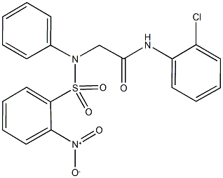 N-(2-chlorophenyl)-2-[({2-nitrophenyl}sulfonyl)anilino]acetamide Struktur