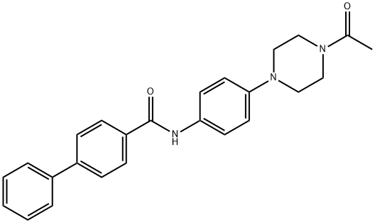 N-[4-(4-acetylpiperazin-1-yl)phenyl][1,1'-biphenyl]-4-carboxamide Struktur