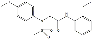 N-(2-ethylphenyl)-2-[4-methoxy(methylsulfonyl)anilino]acetamide Struktur