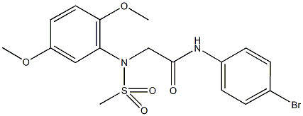 N-(4-bromophenyl)-2-[2,5-dimethoxy(methylsulfonyl)anilino]acetamide Struktur