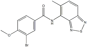 3-bromo-4-methoxy-N-(5-methyl-2,1,3-benzothiadiazol-4-yl)benzamide Struktur