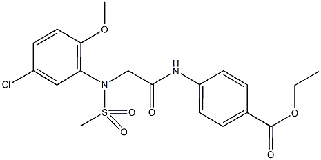 ethyl 4-({[5-chloro-2-methoxy(methylsulfonyl)anilino]acetyl}amino)benzoate Struktur