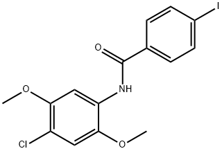 N-(4-chloro-2,5-dimethoxyphenyl)-4-iodobenzamide Struktur