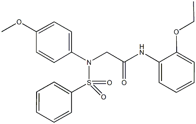 N-(2-ethoxyphenyl)-2-[4-methoxy(phenylsulfonyl)anilino]acetamide Struktur