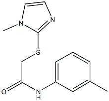 2-[(1-methyl-1H-imidazol-2-yl)sulfanyl]-N-(3-methylphenyl)acetamide Struktur