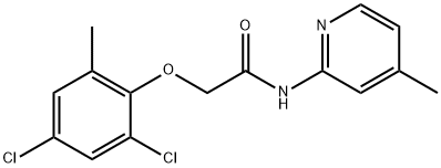 2-(2,4-dichloro-6-methylphenoxy)-N-(4-methyl-2-pyridinyl)acetamide Struktur