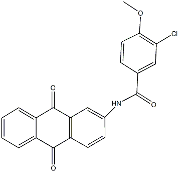 3-chloro-N-(9,10-dioxo-9,10-dihydroanthracen-2-yl)-4-methoxybenzamide Struktur