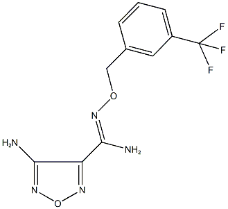 4-amino-N'-{[3-(trifluoromethyl)benzyl]oxy}-1,2,5-oxadiazole-3-carboximidamide Struktur