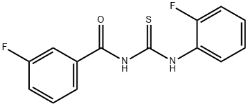 N-(3-fluorobenzoyl)-N'-(2-fluorophenyl)thiourea Struktur