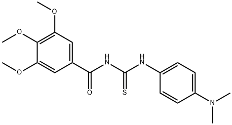 N-[4-(dimethylamino)phenyl]-N'-(3,4,5-trimethoxybenzoyl)thiourea Struktur