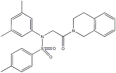 N-[2-(3,4-dihydro-2(1H)-isoquinolinyl)-2-oxoethyl]-N-(3,5-dimethylphenyl)-4-methylbenzenesulfonamide Struktur